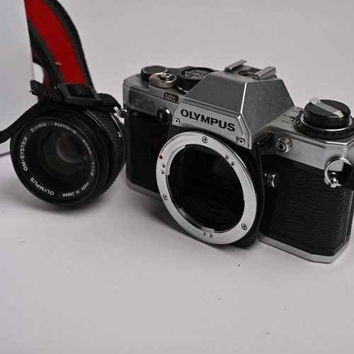 Olympus om10 silver 35mm slr - om10,