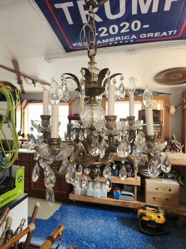 Vintage spanish brass crystal - vintage,