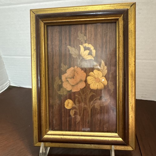 Vintage inlaid wood - vintage, floral