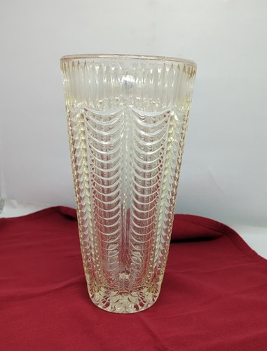 Art deco clear glass vase - deco,