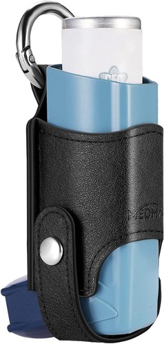 Leather asthma inhaler - leather,