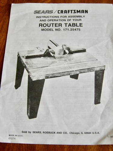 Owner manual sears craftsman - owner's,