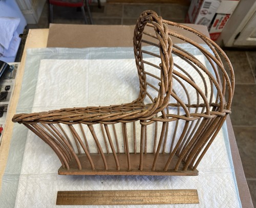 Antique vintage wood wicker - wood,