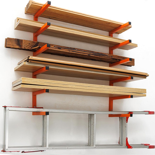 Lumber storage rack wall - rack,