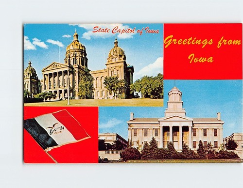 Postcard greetings from - greetings, iowa