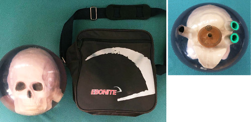Ebonite skull bowling - skull, ball