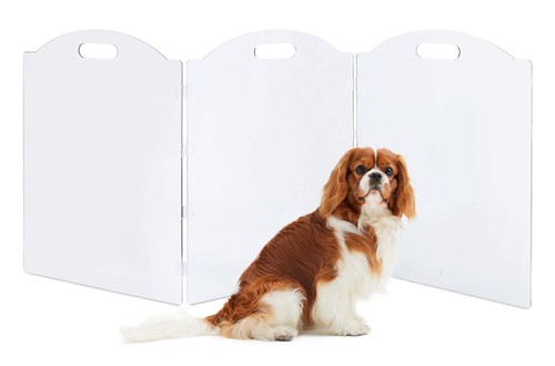 Clear acrylic freestanding dog - clear,