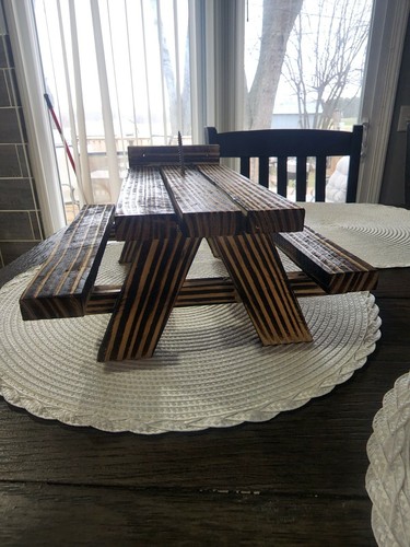Homemade squirrel picnic - squirrel, table
