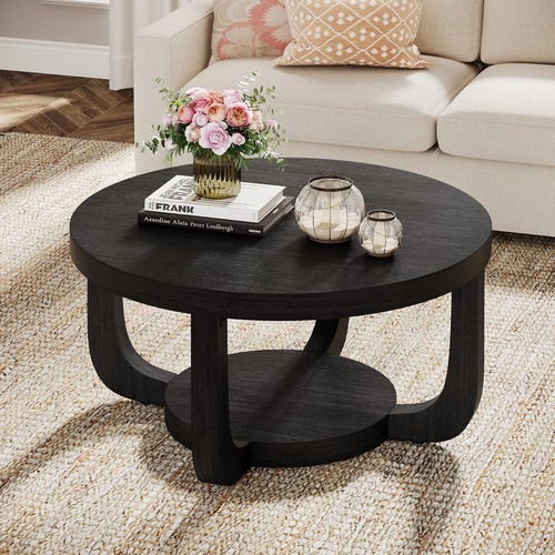 Modern round coffee table - round,