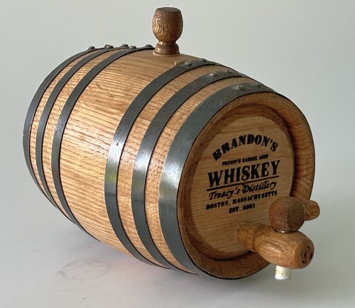 Mini oak whiskey barrel - 6”,