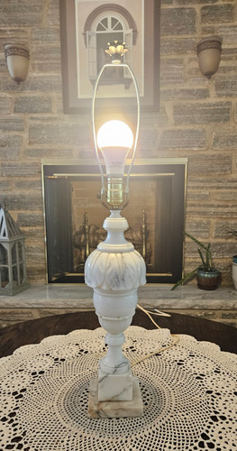 Vintage hand carved - carved, alabaster