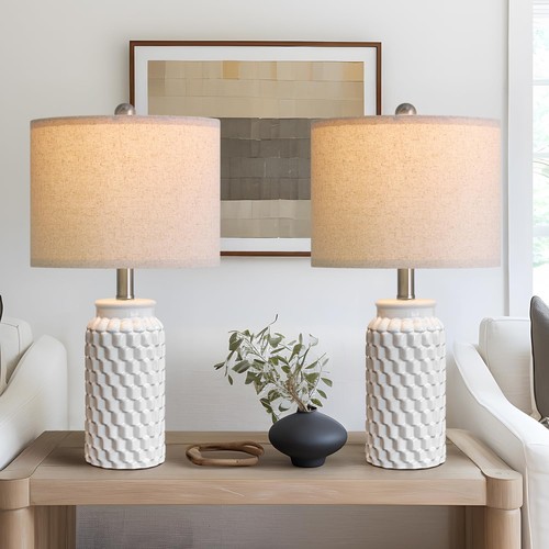 White modern ceramic - 20.5",