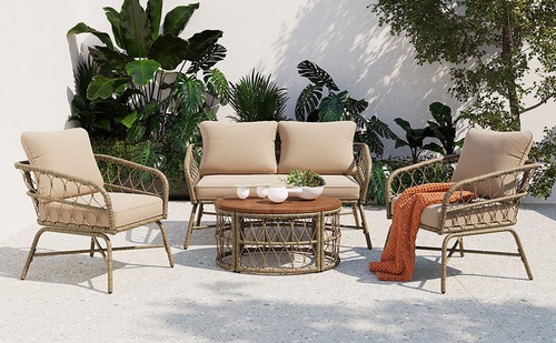 4pieces wicker patio furniture - wicker,