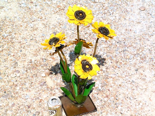 Metal art garden flower - metal,