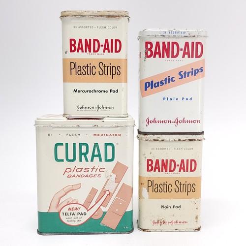Vintage band aid metal - band-aid, tins