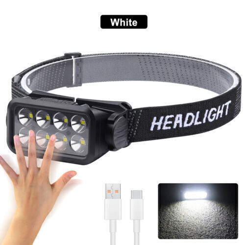 Cob led headlamp usb - cob,