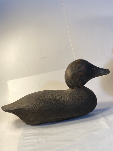 Antique duck decoy wood - duck, carved