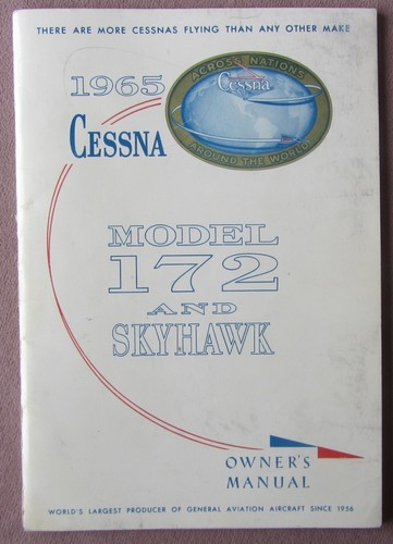 Orig 1965 cessna owner - cessna, owner’s
