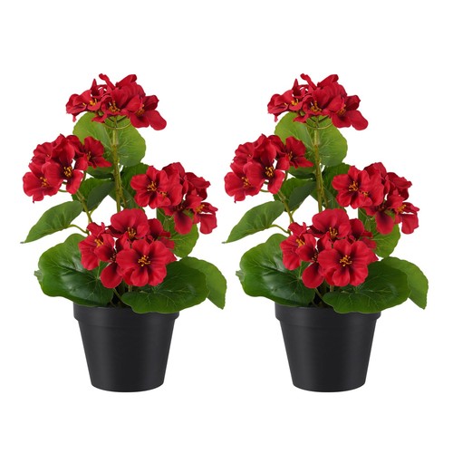 Pack red artificial geranium - 2,