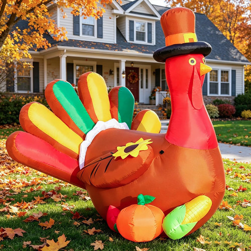 5ft thanksgiving inflatable - 5ft,