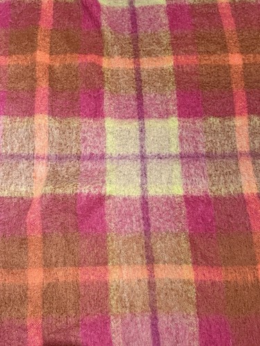 Vintage mohair wool plaid - vintage,