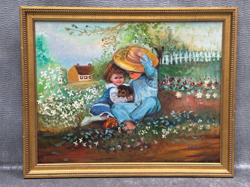 Signed oil painting - signed,