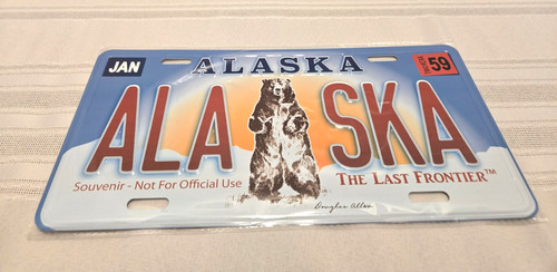 Alaska license plate sealed - alaska,