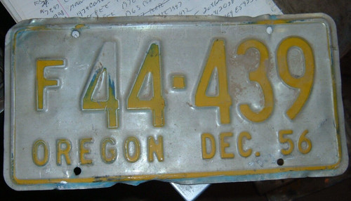 1956 oregon farm license - 1956,