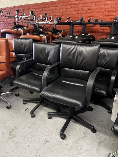Vitra leather chairs by - leather,