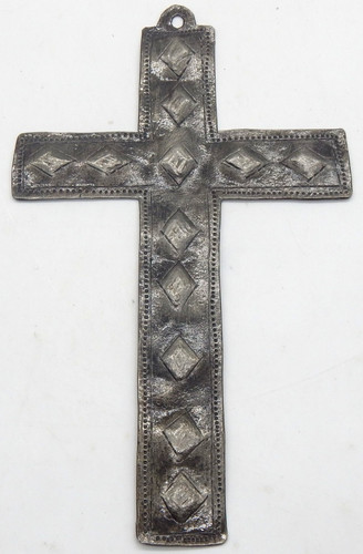Vintage metal cross artisan - vintage,