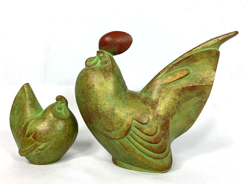 Rooster chicken cast iron - &,