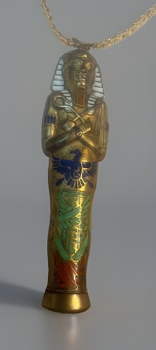 Vtg brass enamel sarcophagus - vtg,