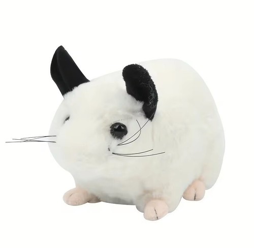 White chinchilla rat plush - white,