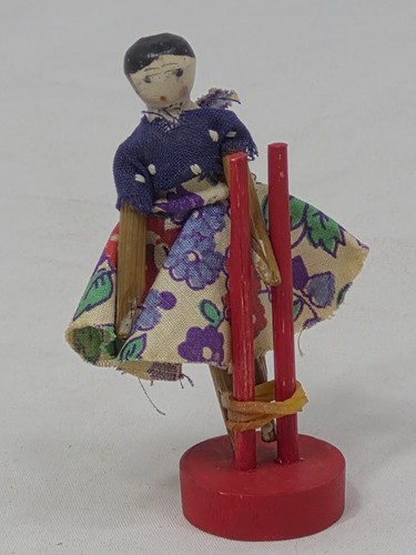 Vintage wooden peg - vintage, 2.5"