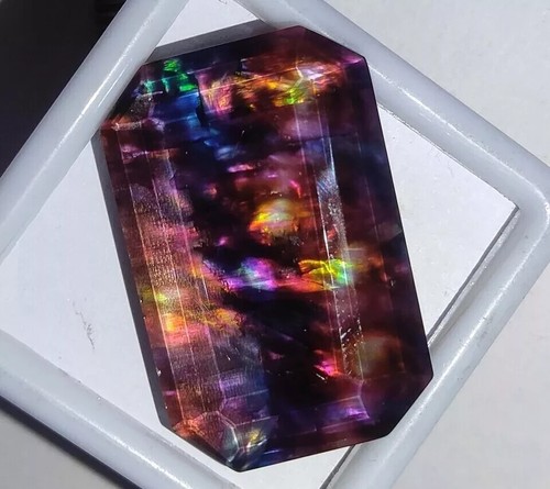 Ammolite emerald doublet - ammolite,