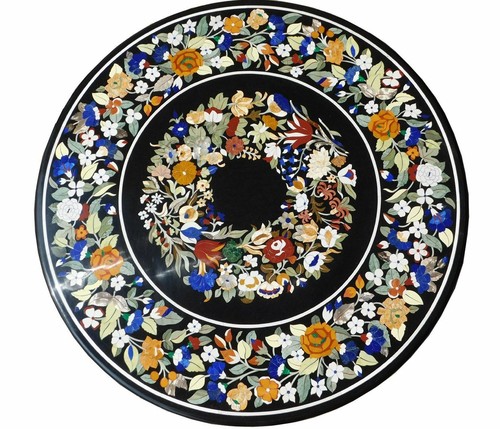 Black marble table top - black,