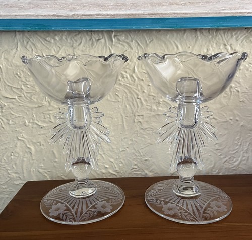 Stunning glass candlestick - stunning,