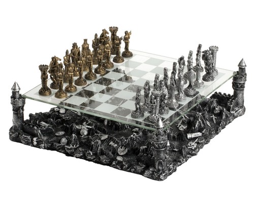 Medieval knight chess game - knight, set