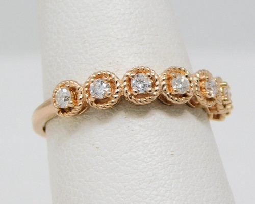 Rose gold stone halo - gold, 7