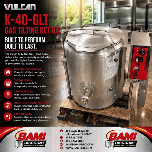 Vulcan glt gallon - 40, gas