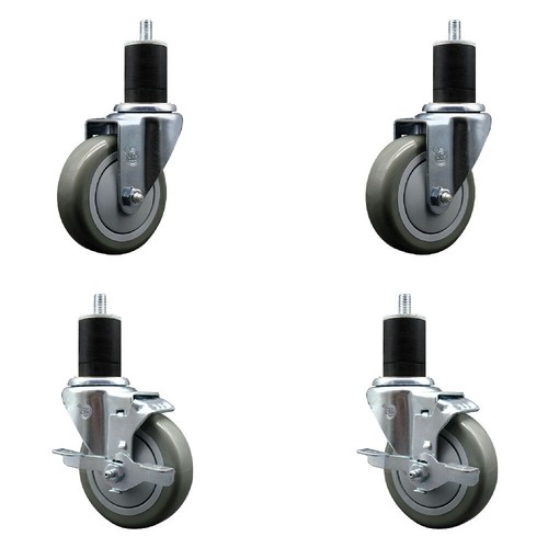 Inch gray poly wheel swivel - 4,