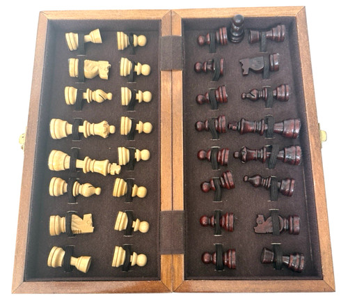Vintage chess set folding - chess,