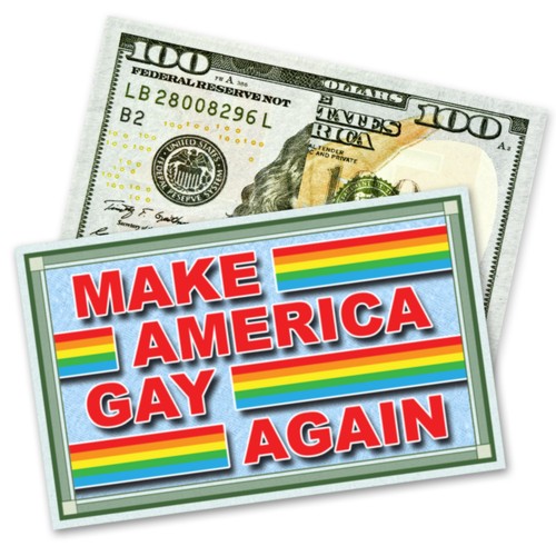 Make america gay again fake - america,