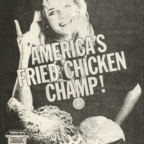 Vtg 1987 popeye chicken - popeye's,