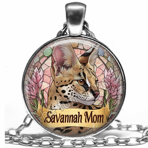 Savannah cat mom necklace - savannah,