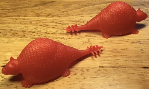 Vintage mpc red glyptodont - vintage,