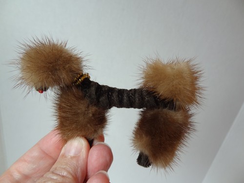 Vintage mink covered - covered, poodle