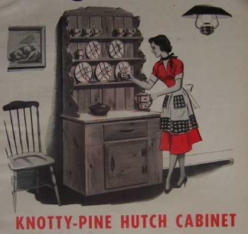 Knotty pine hutch - knotty, wide