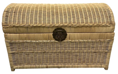 Vintage large wicker storage - wicker,