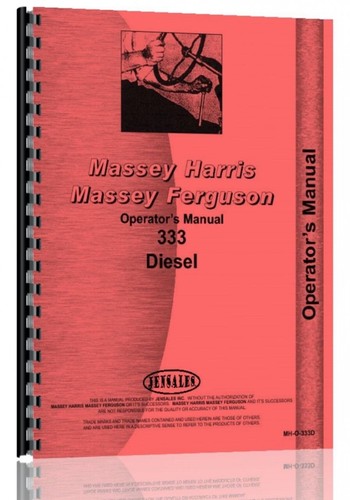 Operators manual massey harris - operators,